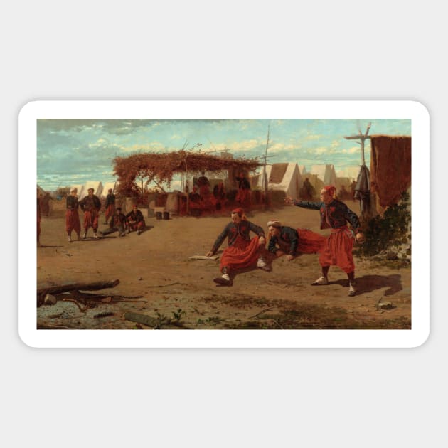 Pitching Quoits by Winslow Homer Magnet by Classic Art Stall